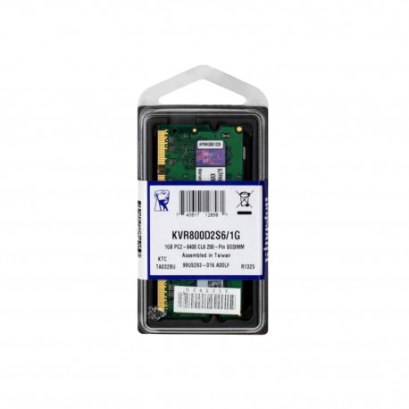 MEMOIRE SO-DIMM KINGSTON 1GB PC2 KVR800D2S6