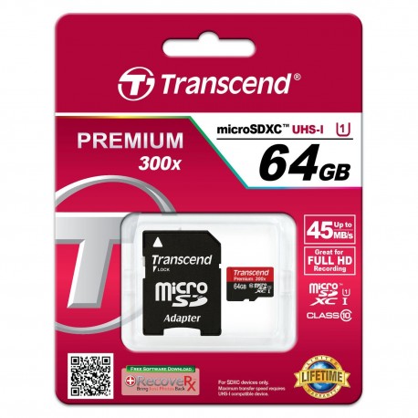 Transcend premium microsdxc uhs-I 64gb