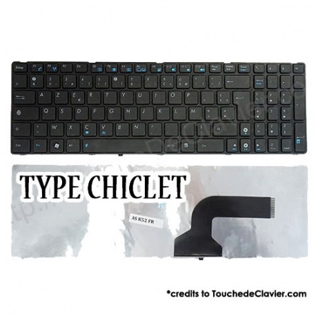 Clavier de remplacement AZERTY pour ASUS X53SC-SX432V