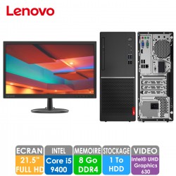 LENOVO V530T - Core i5 9400 + Moniteur 21.5"